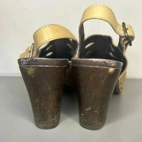 DANSKO ROWENA Women Beige Leather Slingback Chunky Heel Size 42 - Picture 5 of 7